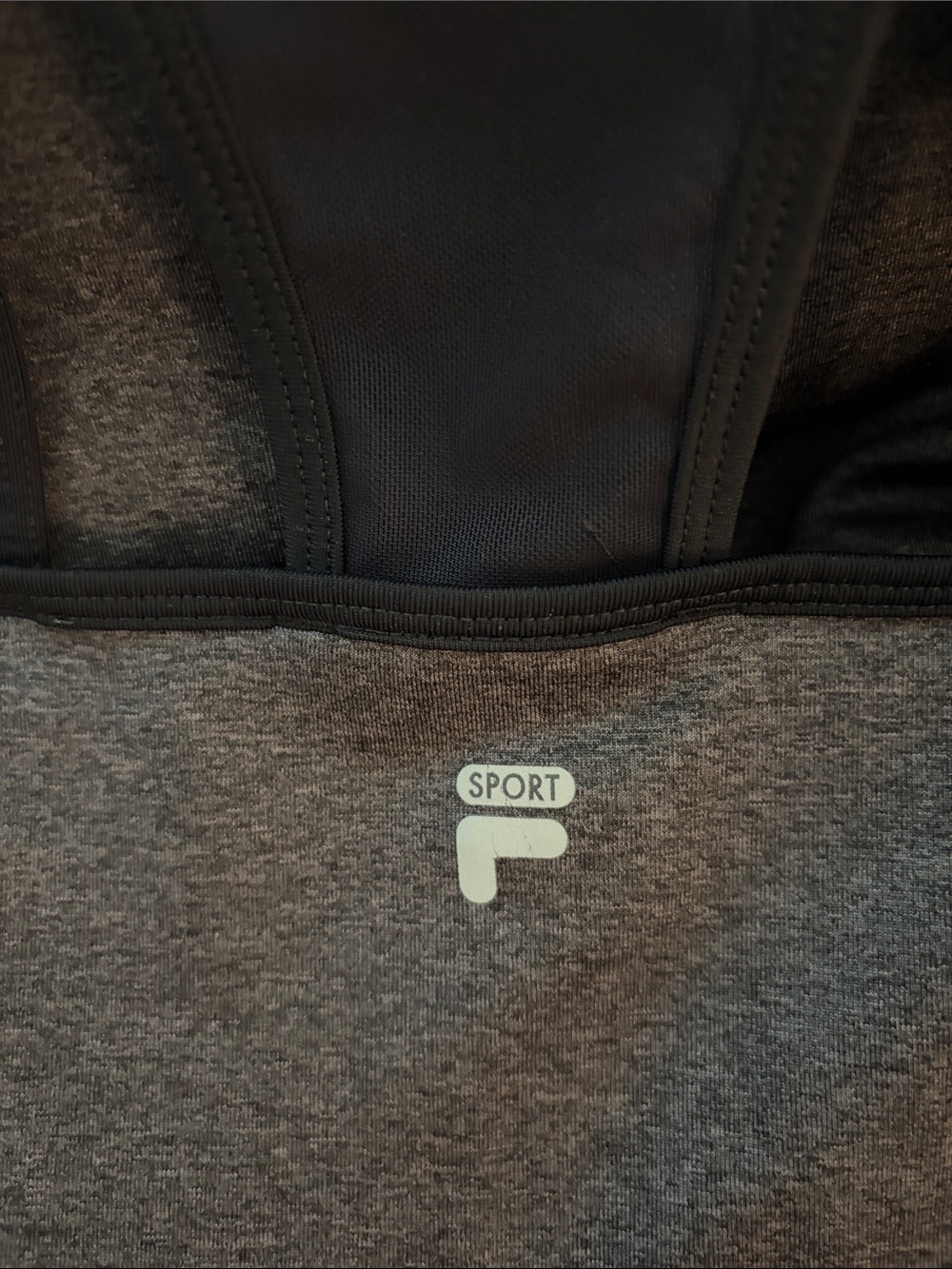 Women's Charcoal Grey Athletic Tank Top - Performance Racerback by Fila - Picture 4 of 4
